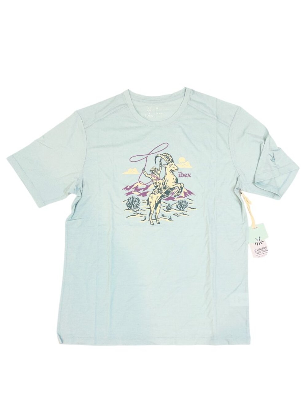 Ibex Journey Short Sleeve Tee Zenith Mens Size Medium New